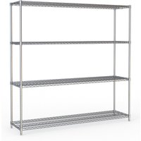 Combisteel Four-Level Chromed Steel Shelf Unit - 1800 mm