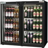 Autonumis RWC10001 EcoChill Maxi Black Sliding Double Door Bottle Cooler 252 Litres