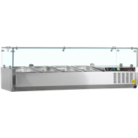 Tefcold GVC33-120 5 Pan + Glass Canopy