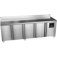 Sterling Pro SPI-7-225-40 Green 4 Door Counter Fridge with 100mm Splashback, 615 Litres