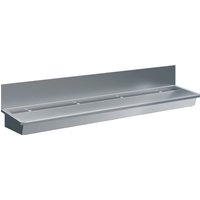 CombiSteel Stainless Steel Wash Basin 1 Tap 2400Mm Drain Plug And Splash Shield Included