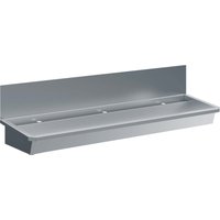CombiSteel Stainless steel Wash Basin 1 Tap 1800Mm Drain Plug And Splash Shield Included