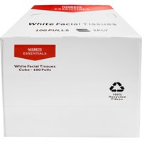 Nisbets Essentials Facial Tissues Cube - 100 sheets (36 Pack)