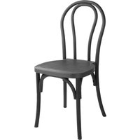 Bolero Soho Bentwood Style Resin Chairs Black (4 Pack)