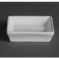 Olympia Flat Square Miniature Dishes 80mm (12 Pack)