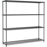Combisteel Four-Level Black Powder-Coated Shelf Unit - 1800 mm