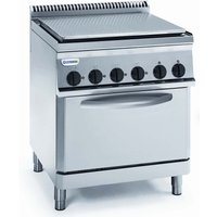 Tecnoinox PPF70V7 4 zone solid top electric range with electric fan oven