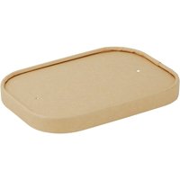 Fiesta Recyclable Paper Lids for Rectangular Containers (300 Pack)
