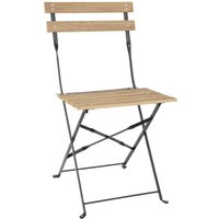 Bolero Perth Pavement Style Folding Chairs Wood Effect (2 pack)