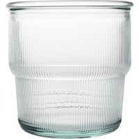 Olympia Recycled Glass Ribbed Stackable Tumblers 300ml (6 pack)