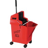 SYR NU Lady 2 Combine System Mop Bucket and Wringer 9Ltr Red