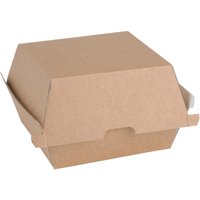 Fiesta Compostable Kraft Burger Boxes Small 105mm (200 Pack)