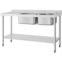 Vogue Double Sink Left Hand Drainer 1500mm