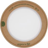 Vegware Round Paper Lids with Window Kraft 150-Series (300 Pack)