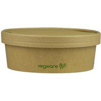 Vegware Round Food Containers Kraft 150-Series 500ml (300 Pack)