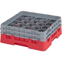 Cambro Camrack Red 20 Compartments Max Glass Height 133mm
