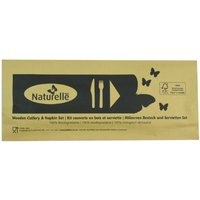 eGreen Individually Wrapped 3-in-1 Wooden Cutlery Set (250 pack)
