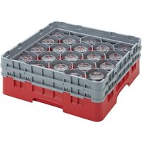 Cambro Camrack Red 20 Compartments Max Glass Height 279mm