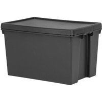 Wham Bam Recycled Storage Box & Lid Black 62Ltr