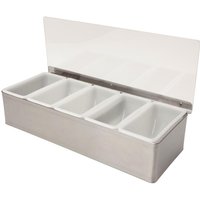 Beaumont 5 Part Stainless Steel Condiment Holder