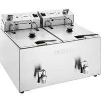 Buffalo Double Electric Fryer with Timer 2x8Ltr