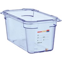 Araven ABS Food Storage Container Blue GN 1/4 150mm