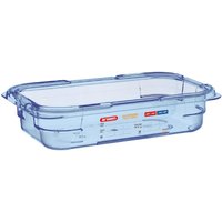 Araven ABS Food Storage Container Blue GN 1/4 65mm