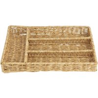 Olympia Polywicker Cutlery Organiser Light Brown 340x250mm