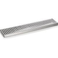 Bar Drip Tray Chrome Nickel Steel 48.5 x 10.5 cm