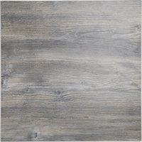 Bolero Pre-Drilled Square Melamine Table Top Ash Grey 700mm