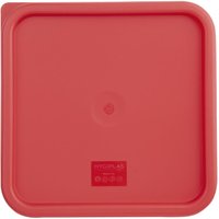 Hygiplas Square Food Storage Container Lid Red Large
