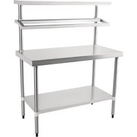 Vogue Stainless Steel Prep Station with Gantry 1500x600