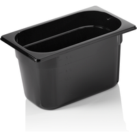 Was Germany GN Container Black Polycarbonate 1/4-150 mm