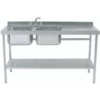 Parry SINK1570DBR - Stainless Steel Assembled Sink Double Bowl Single Drainer Right