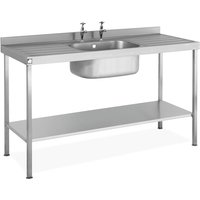Parry SINKSBDD - Stainless Steel Assembled Sink Single Bowl Double Drainer