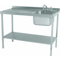 Parry SINK1270L - Stainless Steel Assembled Sink Single Bowl Single Drainer Left