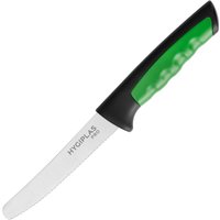 Hygiplas Pro Serrated Tomato Knife Green 10cm