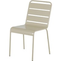 Bolero Amalfi Slatted Steel Side Chairs Taupe (4 Pack)
