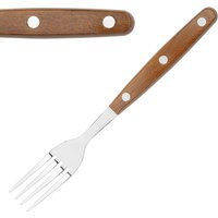 Olympia Steak Forks with PP Wood Effect Handles (12 Pack)