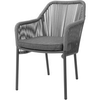 Bolero Bay PE Twist Rattan Outdoor Armchair Charcoal (2 Pack)