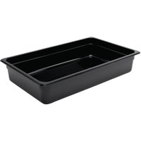 Vogue Polycarbonate 1/1 Gastronorm Container 100mm Black