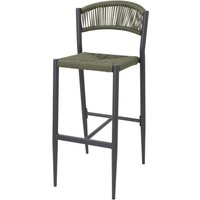 Bolero Eden PE Twist Rattan Outdoor Bar Stool Green (2 Pack)