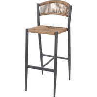 Bolero Eden PE Twist Rattan Outdoor Bar Stools Natural (2 Pack)