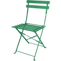 Bolero Perth Forest Green Pavement Style Steel Folding Chairs (2 Pack)