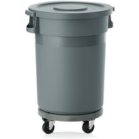 Logistics Waste Bin 80 Ltr Polypropylene with Trolley