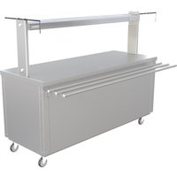Parry FS-H5 - Flexi Serve Hot Cupboard with Plain Top and Heated Gantry and Sneez Guard Glass