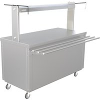 Parry FS-H4 - Flexi Serve Hot Cupboard with Plain Top Heated Gantry and Sneez Guard Glass and Tray Slide