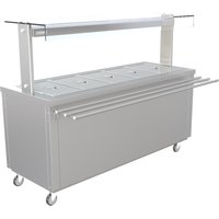 Parry FS-AW5 - Flexi Serv Ambient Cupboard with Chilled Well and Heated Gantry and Sneez Gaurd Glass and Tray Slide