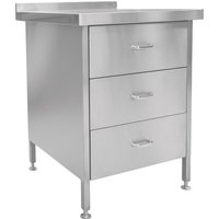 Parry DRAWER3 - Stainless Steel 3 Drawer Unit H900 x W700 x D600