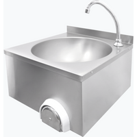 Parry CWBKNEE - Stainless Steel Knee Operated Hand Wash Basin